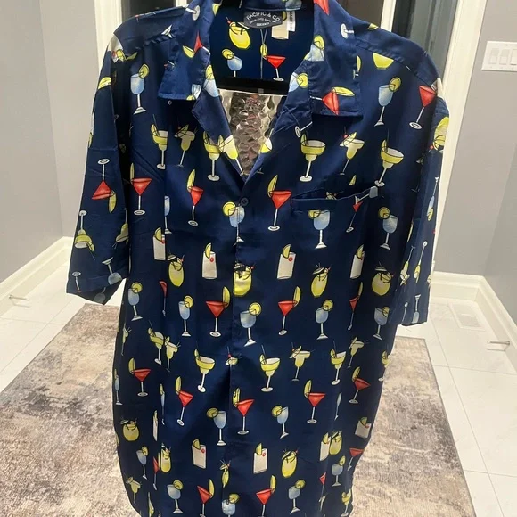 Pacific and Co mens take me on holidays cocktail evening shirt size large new! - Picture 6 of 16